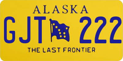 AK license plate GJT222