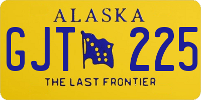 AK license plate GJT225