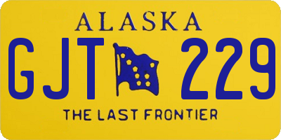 AK license plate GJT229