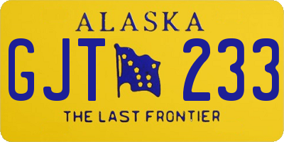 AK license plate GJT233