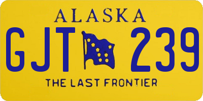 AK license plate GJT239