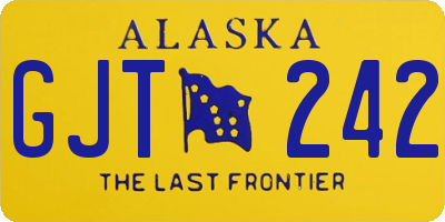 AK license plate GJT242