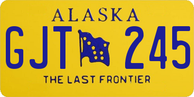AK license plate GJT245