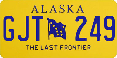 AK license plate GJT249