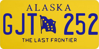 AK license plate GJT252