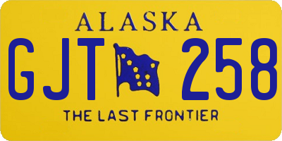 AK license plate GJT258