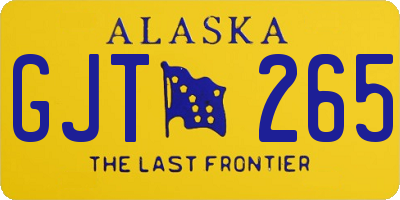 AK license plate GJT265
