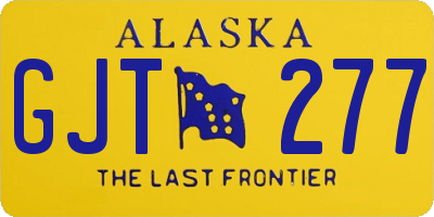 AK license plate GJT277