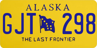AK license plate GJT298