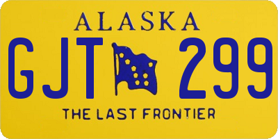 AK license plate GJT299