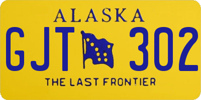 AK license plate GJT302