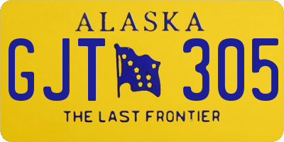 AK license plate GJT305