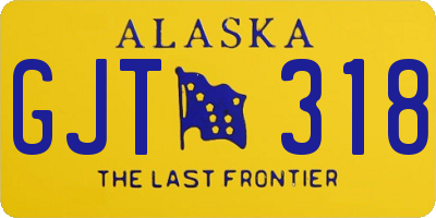 AK license plate GJT318
