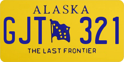 AK license plate GJT321