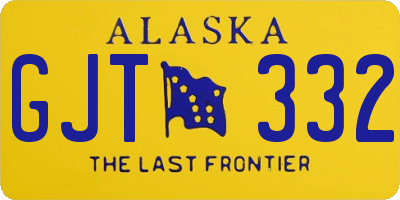 AK license plate GJT332