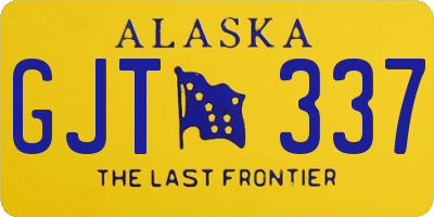 AK license plate GJT337
