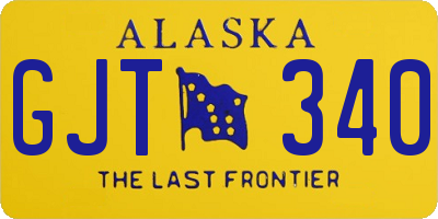 AK license plate GJT340