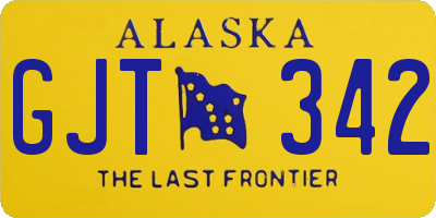 AK license plate GJT342