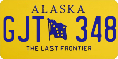 AK license plate GJT348