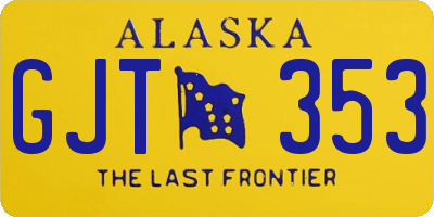 AK license plate GJT353