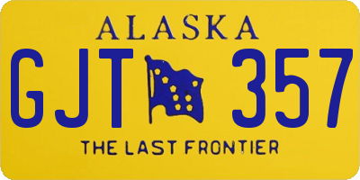 AK license plate GJT357