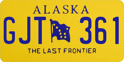AK license plate GJT361