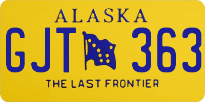 AK license plate GJT363