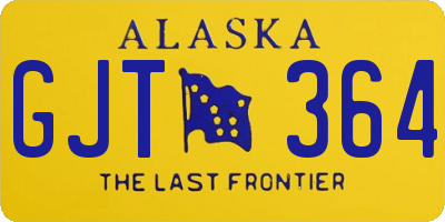 AK license plate GJT364