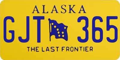 AK license plate GJT365