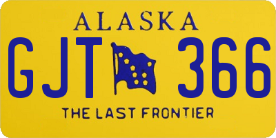 AK license plate GJT366