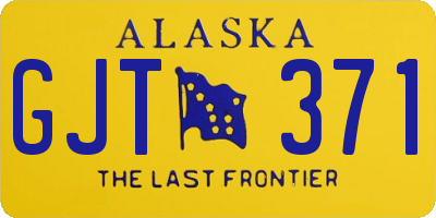 AK license plate GJT371