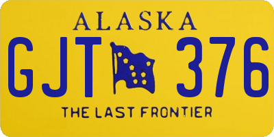 AK license plate GJT376
