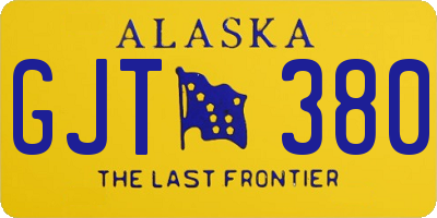 AK license plate GJT380