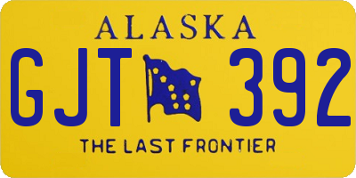 AK license plate GJT392
