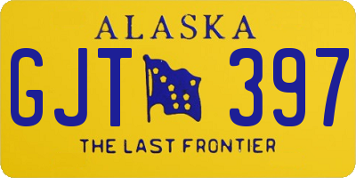 AK license plate GJT397