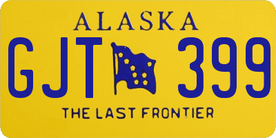 AK license plate GJT399