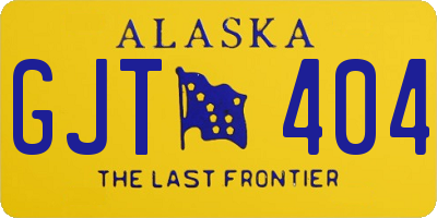 AK license plate GJT404