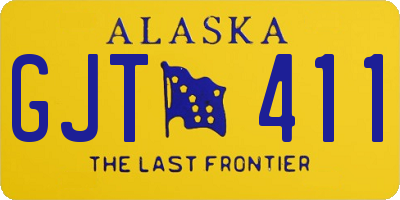 AK license plate GJT411