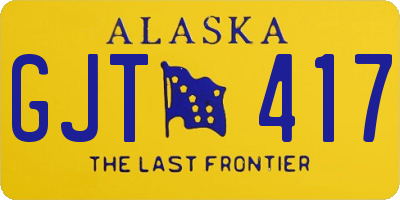 AK license plate GJT417