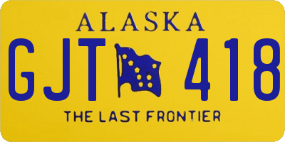AK license plate GJT418