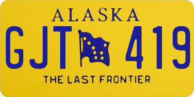 AK license plate GJT419