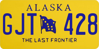 AK license plate GJT428