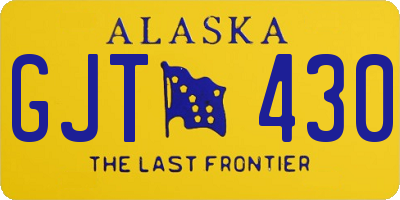 AK license plate GJT430