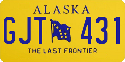AK license plate GJT431