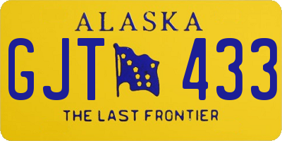 AK license plate GJT433