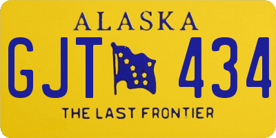 AK license plate GJT434