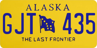 AK license plate GJT435