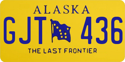 AK license plate GJT436