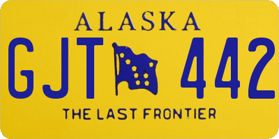 AK license plate GJT442
