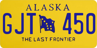 AK license plate GJT450